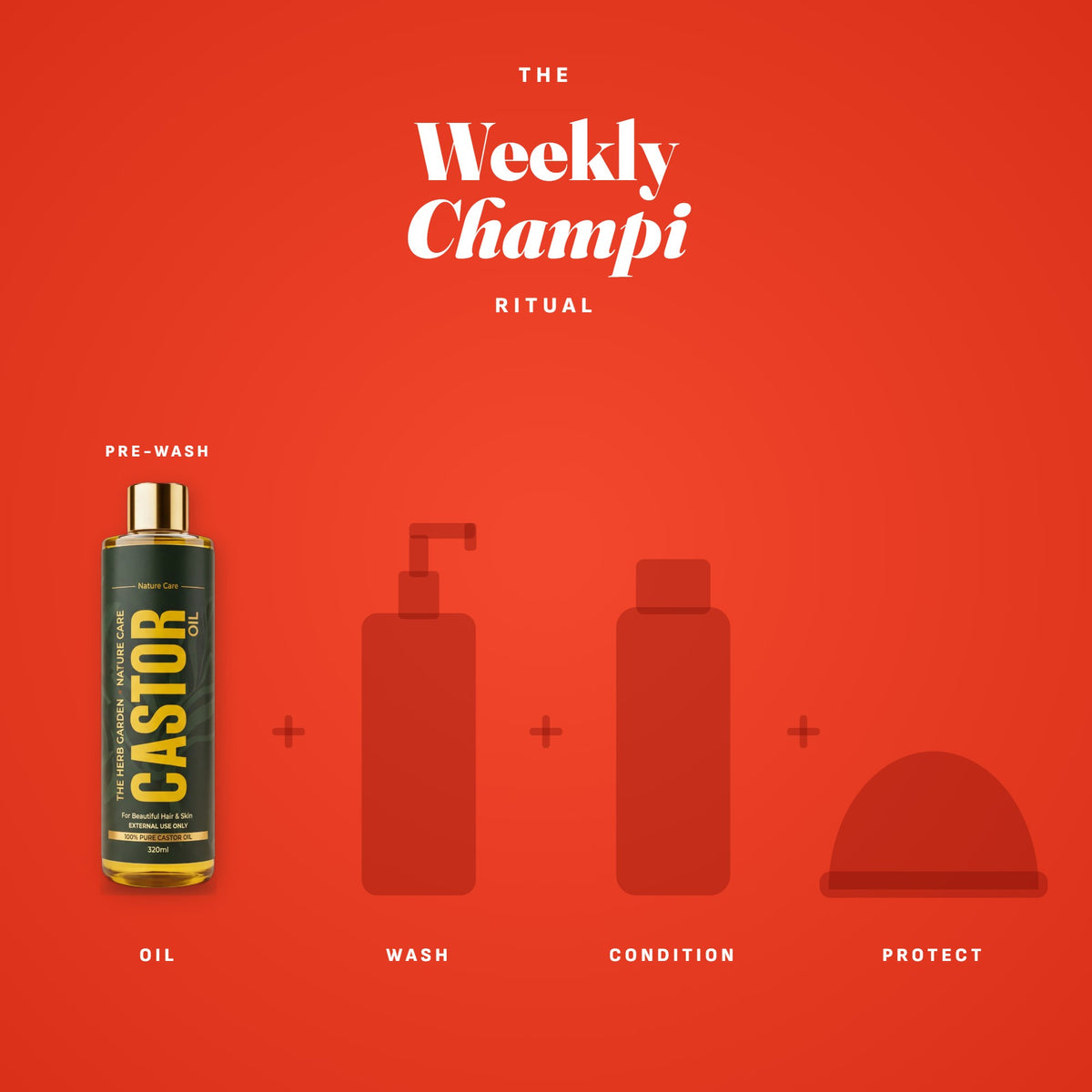 The weekly champi ritual: oil before you wash, then wash, condition and protect