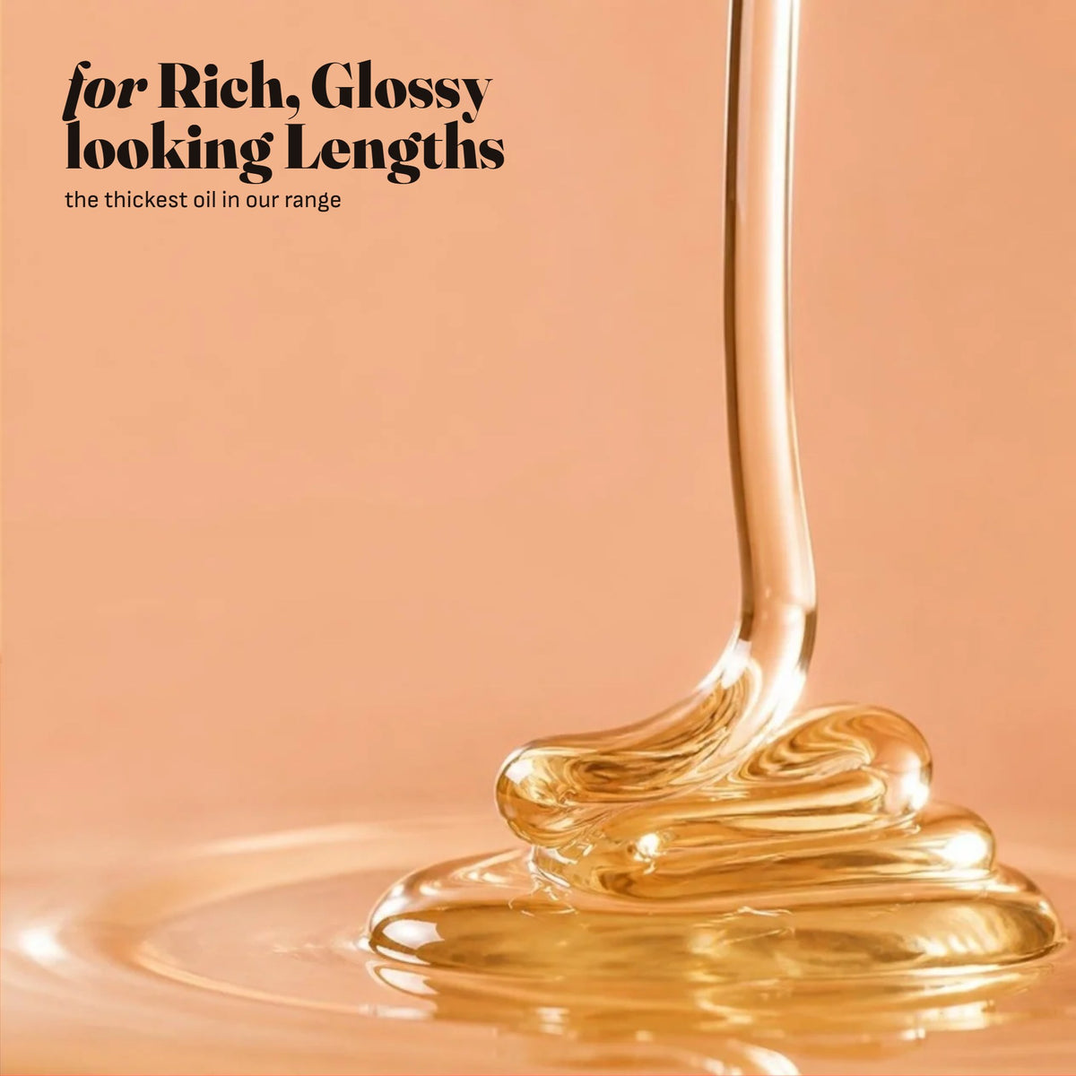 A thick ribbon of castor oil