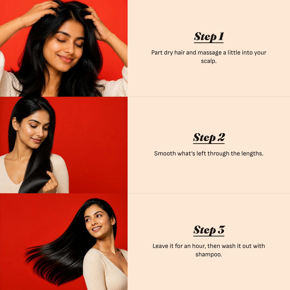 How to use Garlic Hair Oil in three steps