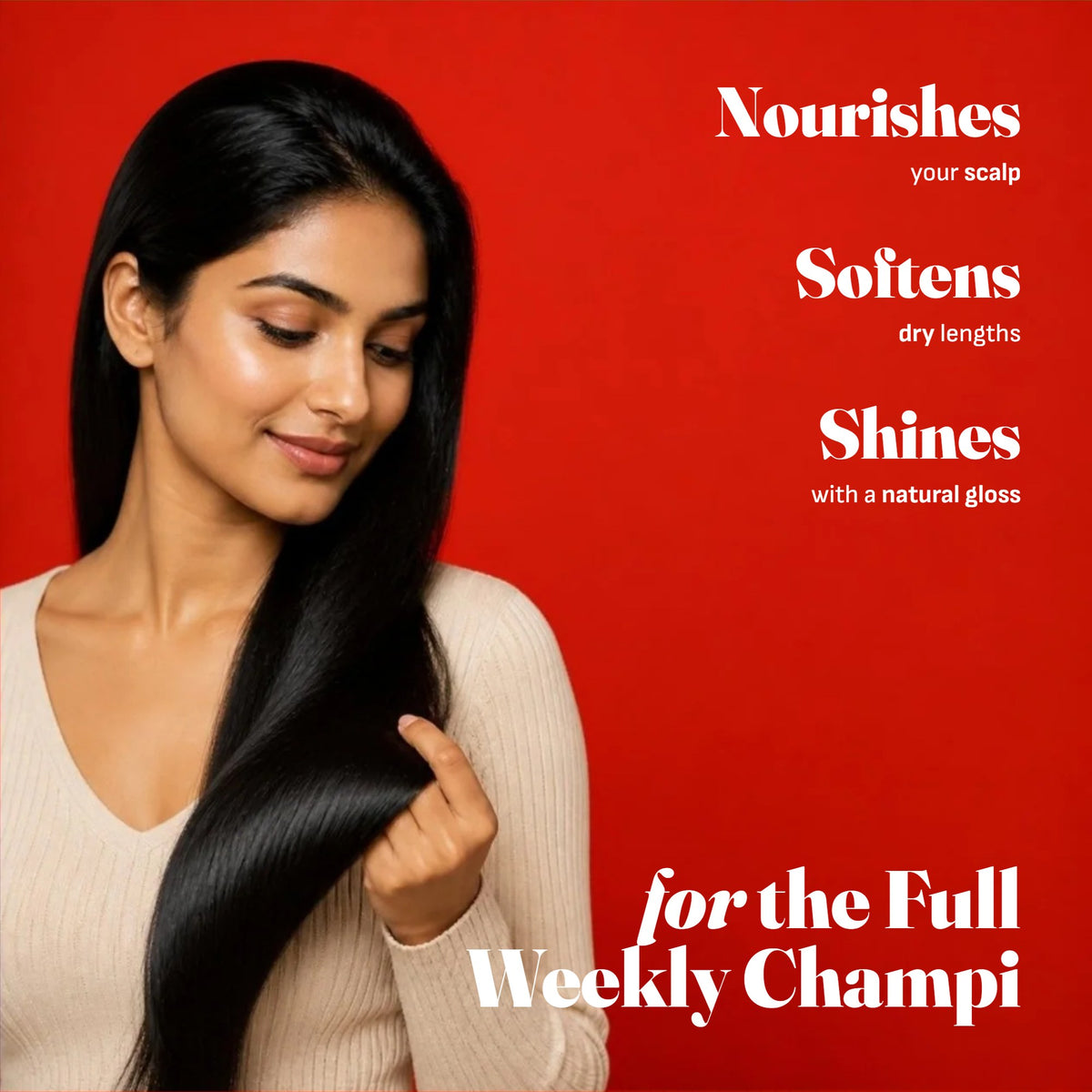 Nourishes your scalp, softens dry lengths, shines with a natural gloss