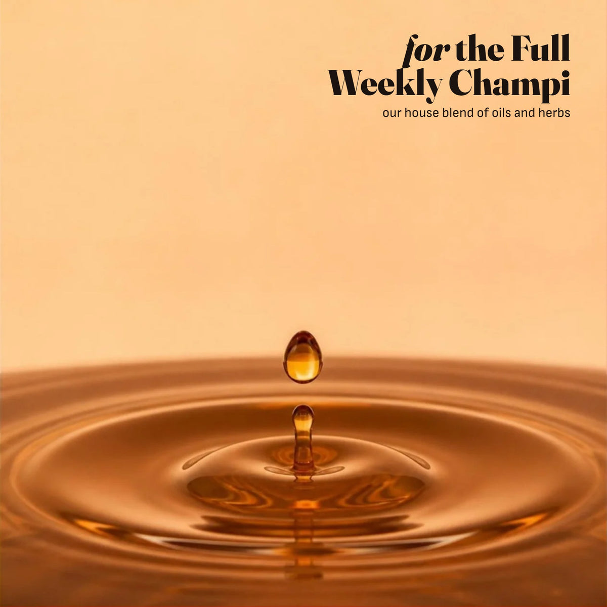 A drop of deep amber oil