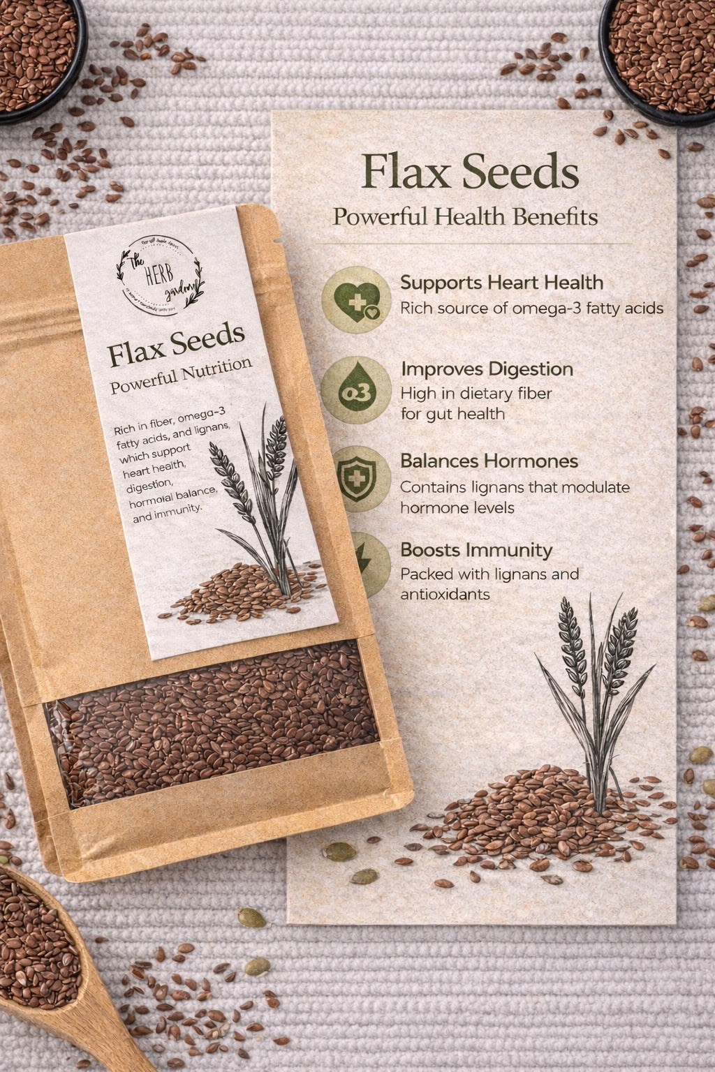 Organic Raw Flax Seeds