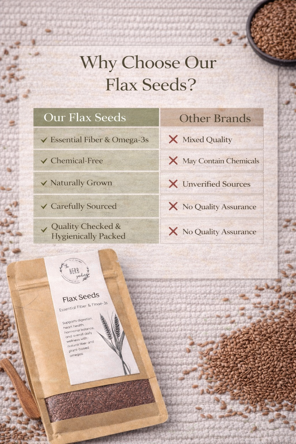Organic Raw Flax Seeds