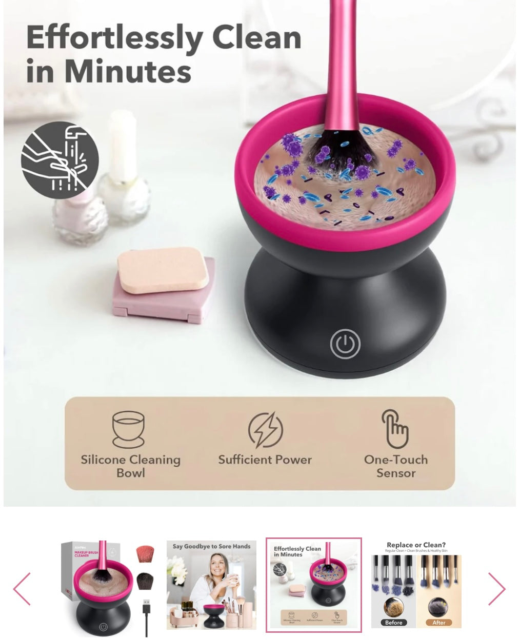 ELECTRIC MAKEUP BRUSH CLEANER MACHINE