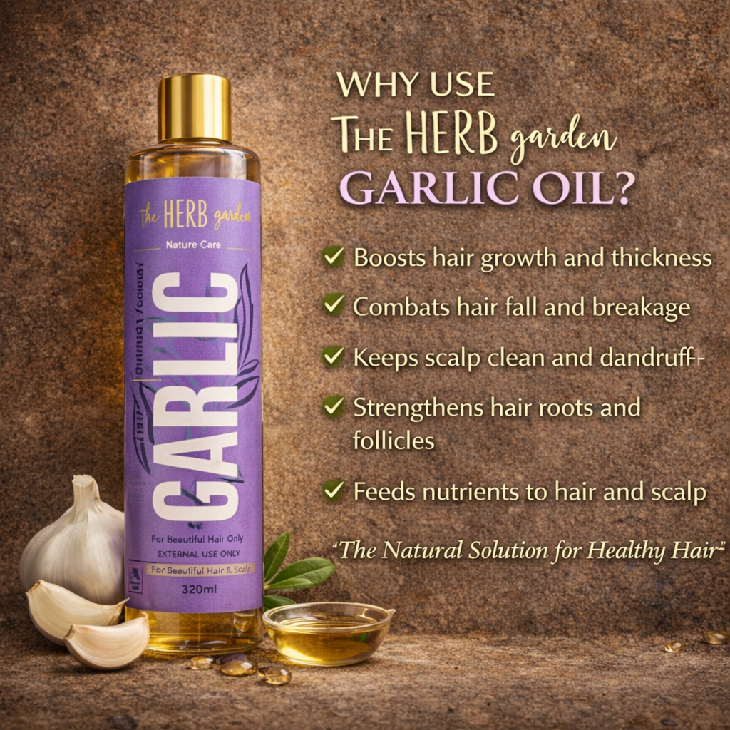Organic Garlic Hair Oil – Nourish, Strengthen & Reduce Hair Fall