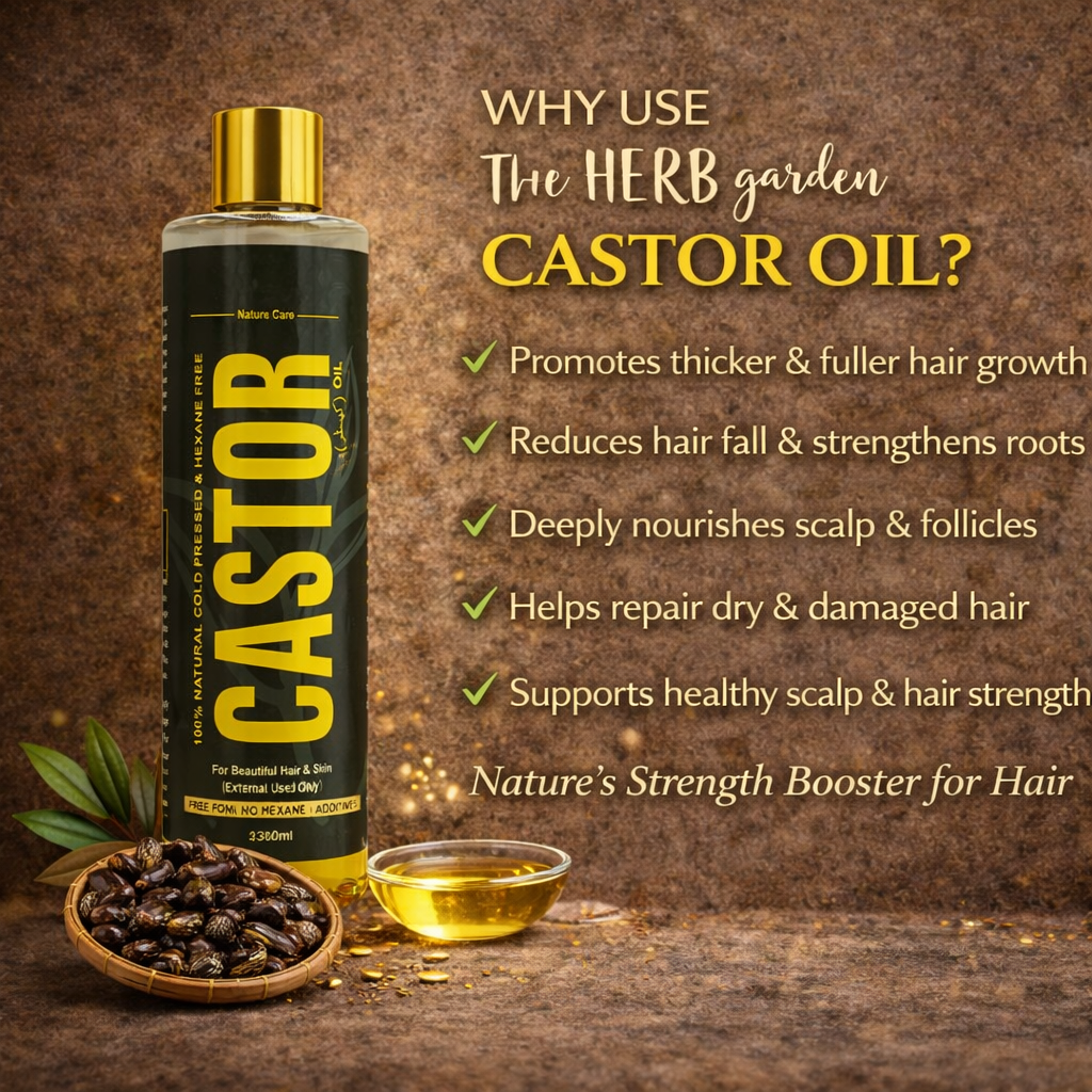 Castor Hair Oil – Strengthen Roots, Reduce Hair Fall & Promote Healthy Hair