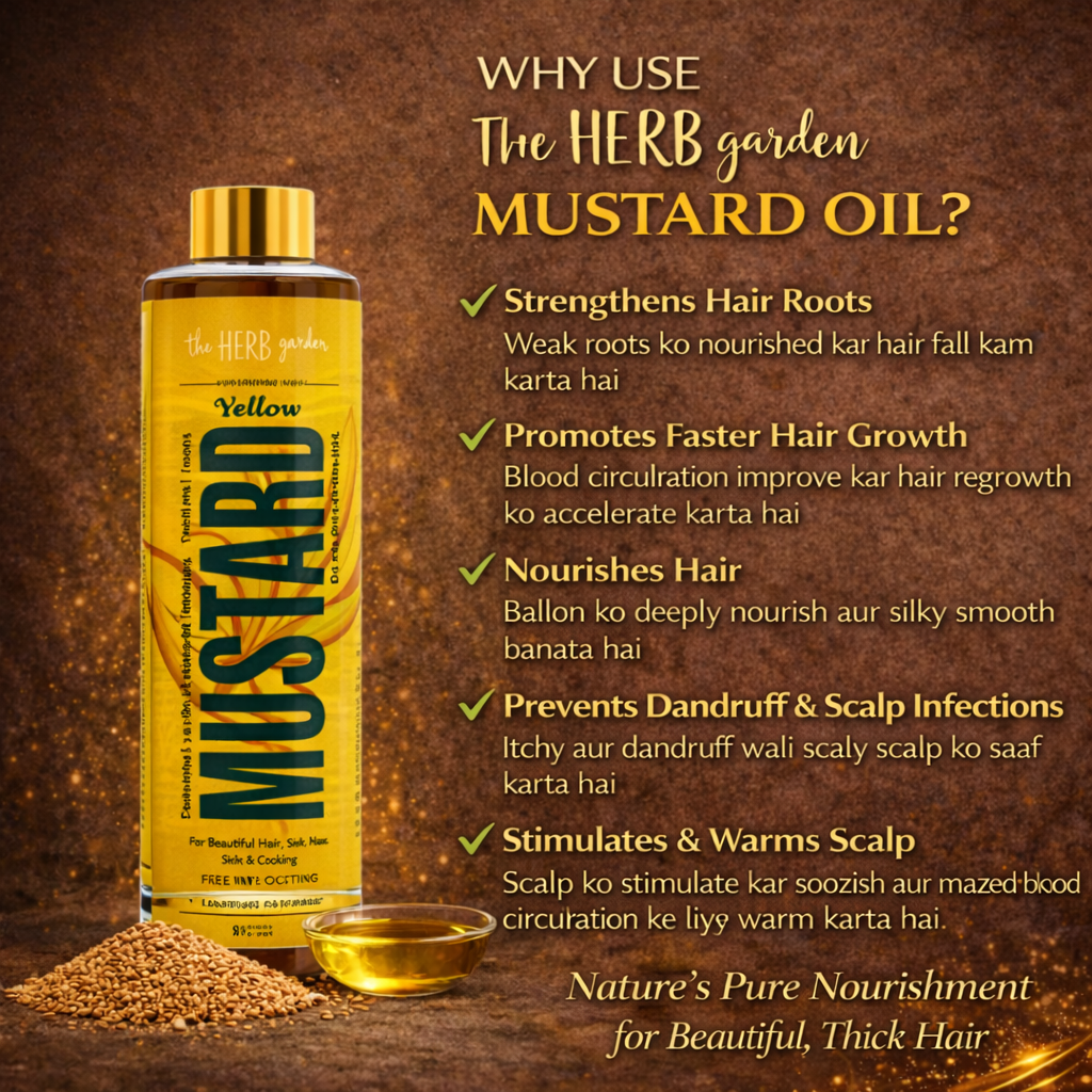 Yellow Mustard Hair Oil – Strong Roots, Less Hair Fall & Healthy Growth