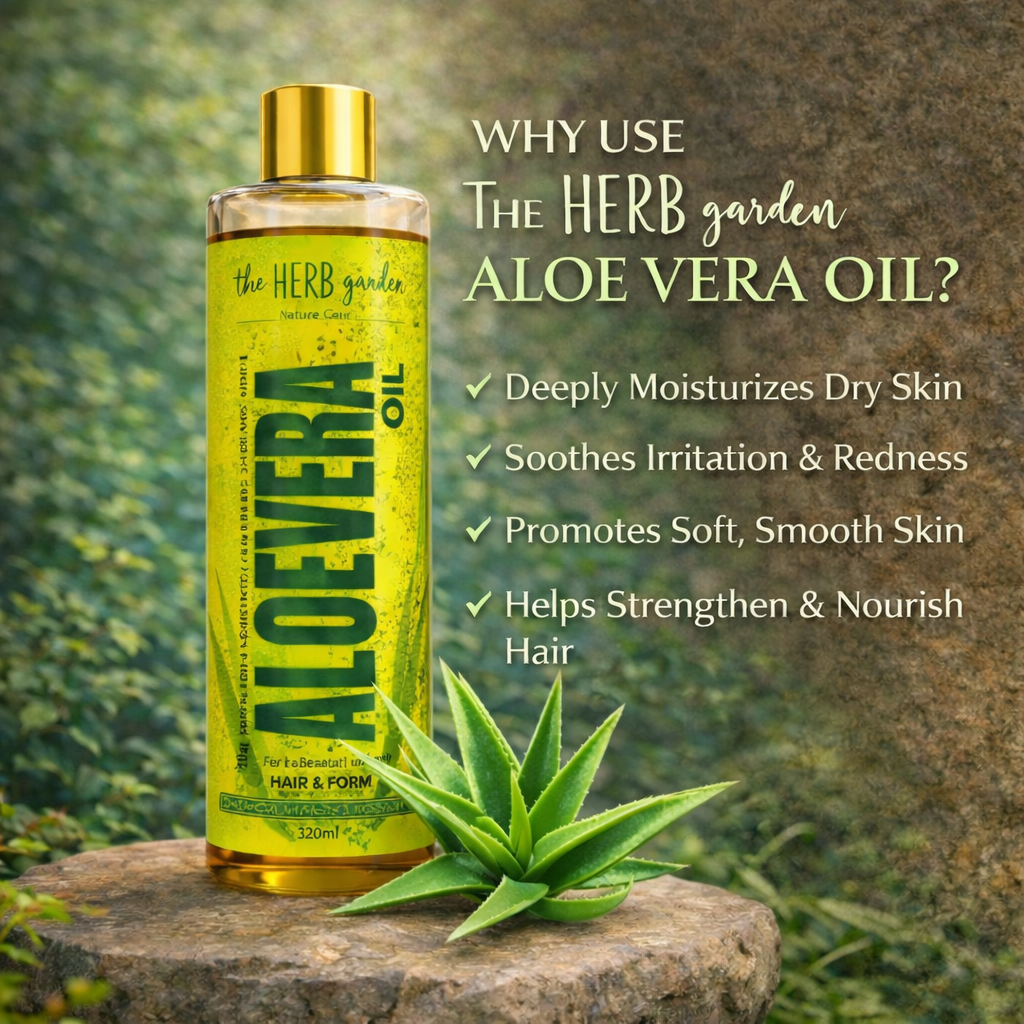 100% Natural Aloe Vera Oil  For Hair Skin & Body