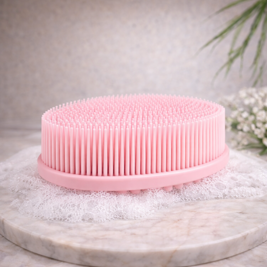 Soft silicone bath shower massage body cleaning wash shampoo brush