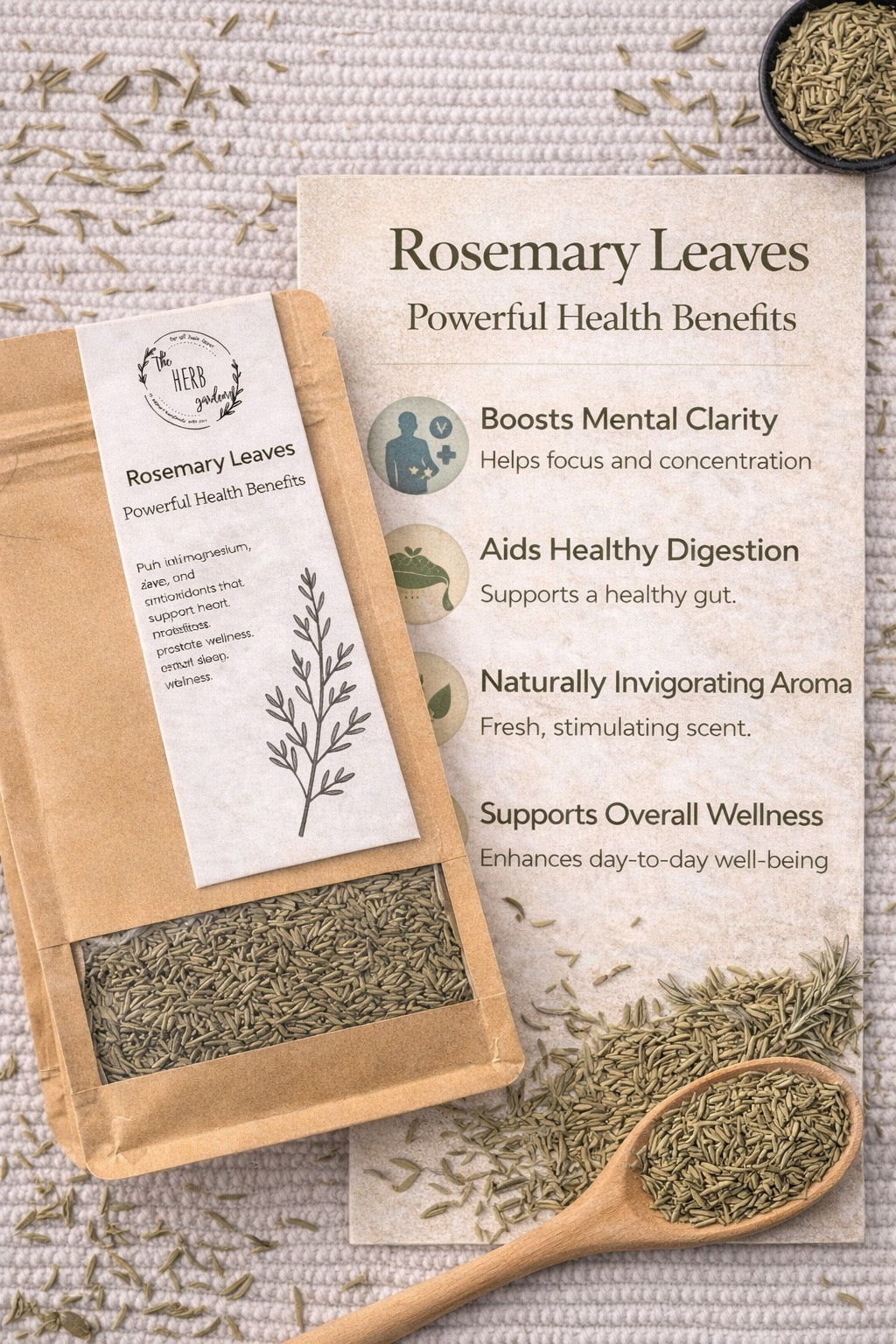 Organic Dried Rosemary Leaves
