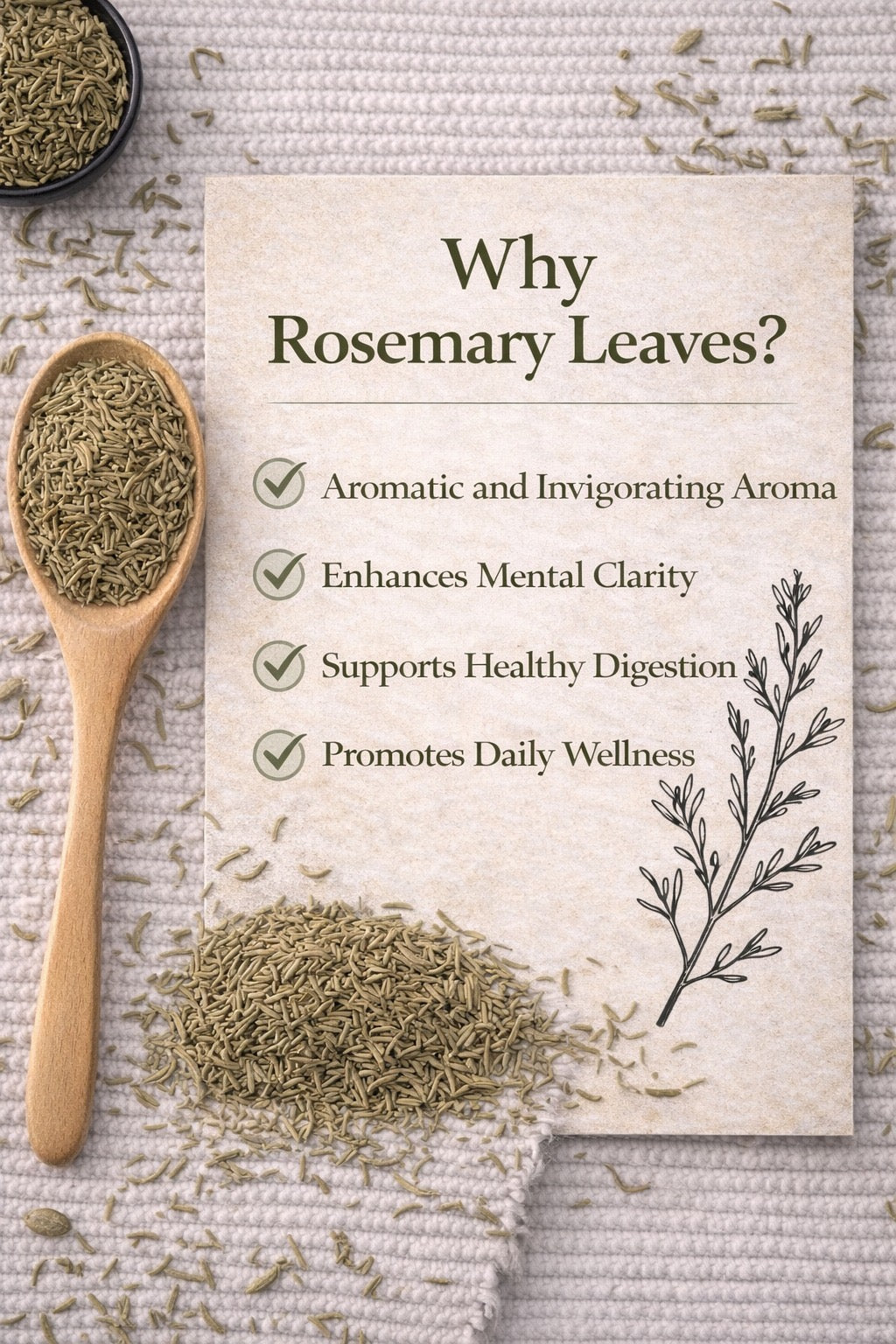Organic Dried Rosemary Leaves