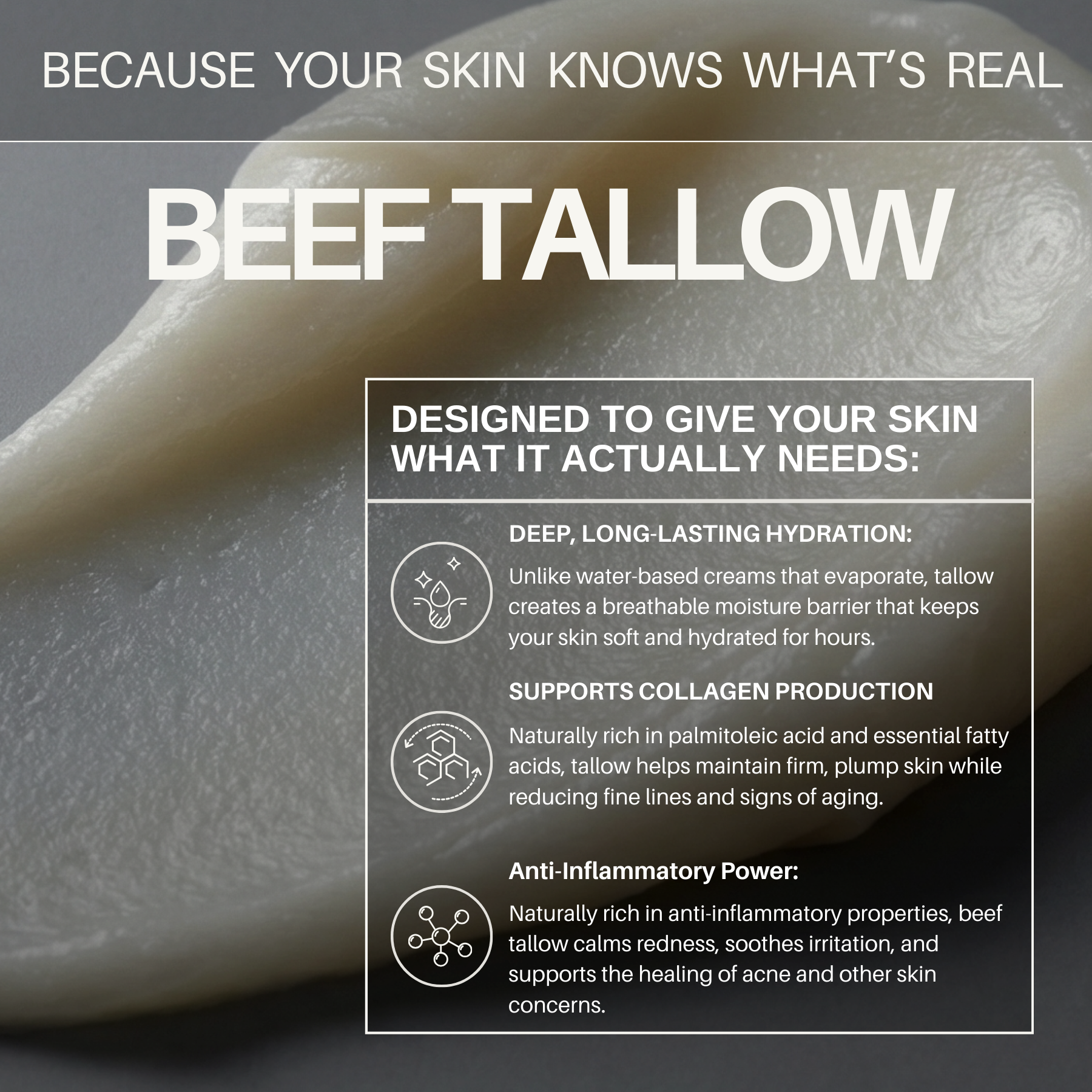 Pure Tallow Glow: 100% Beef Tallow Moisturiser