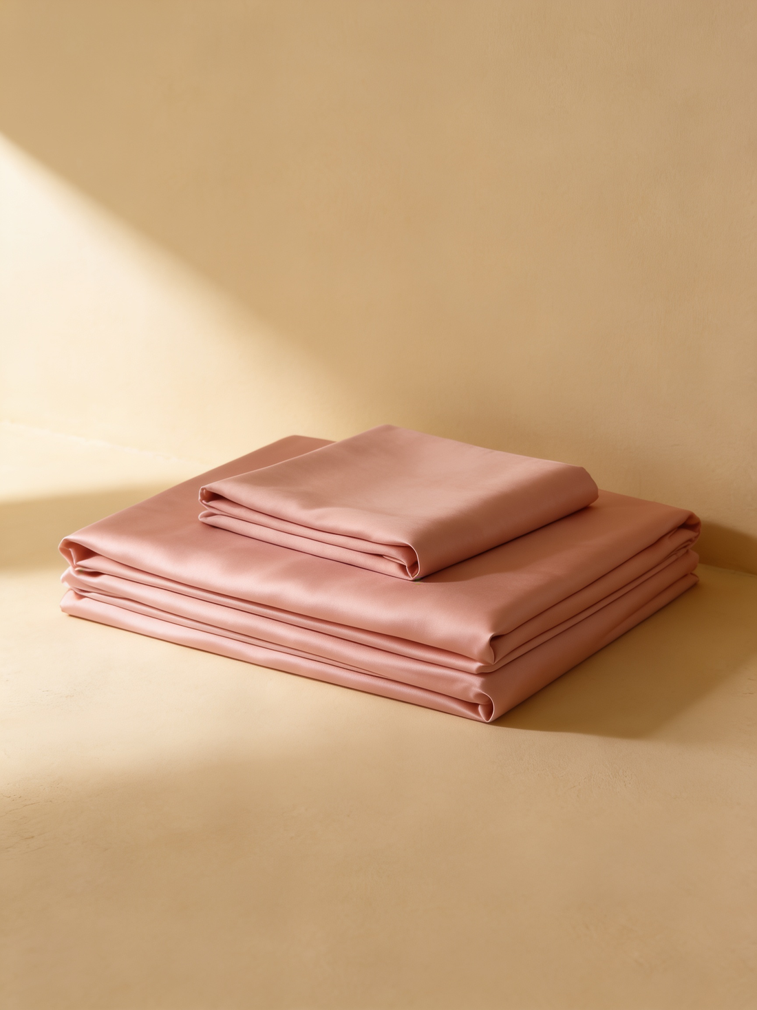 Silk Bed Sheet Blush Pink