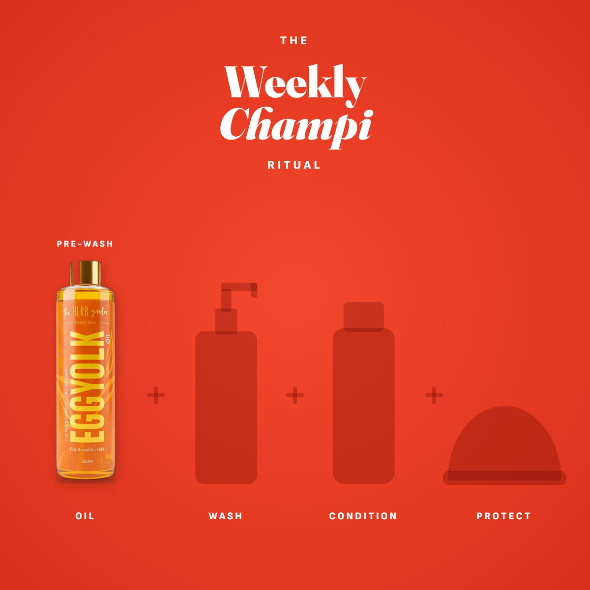 The weekly champi ritual: oil before you wash, then wash, condition and protect