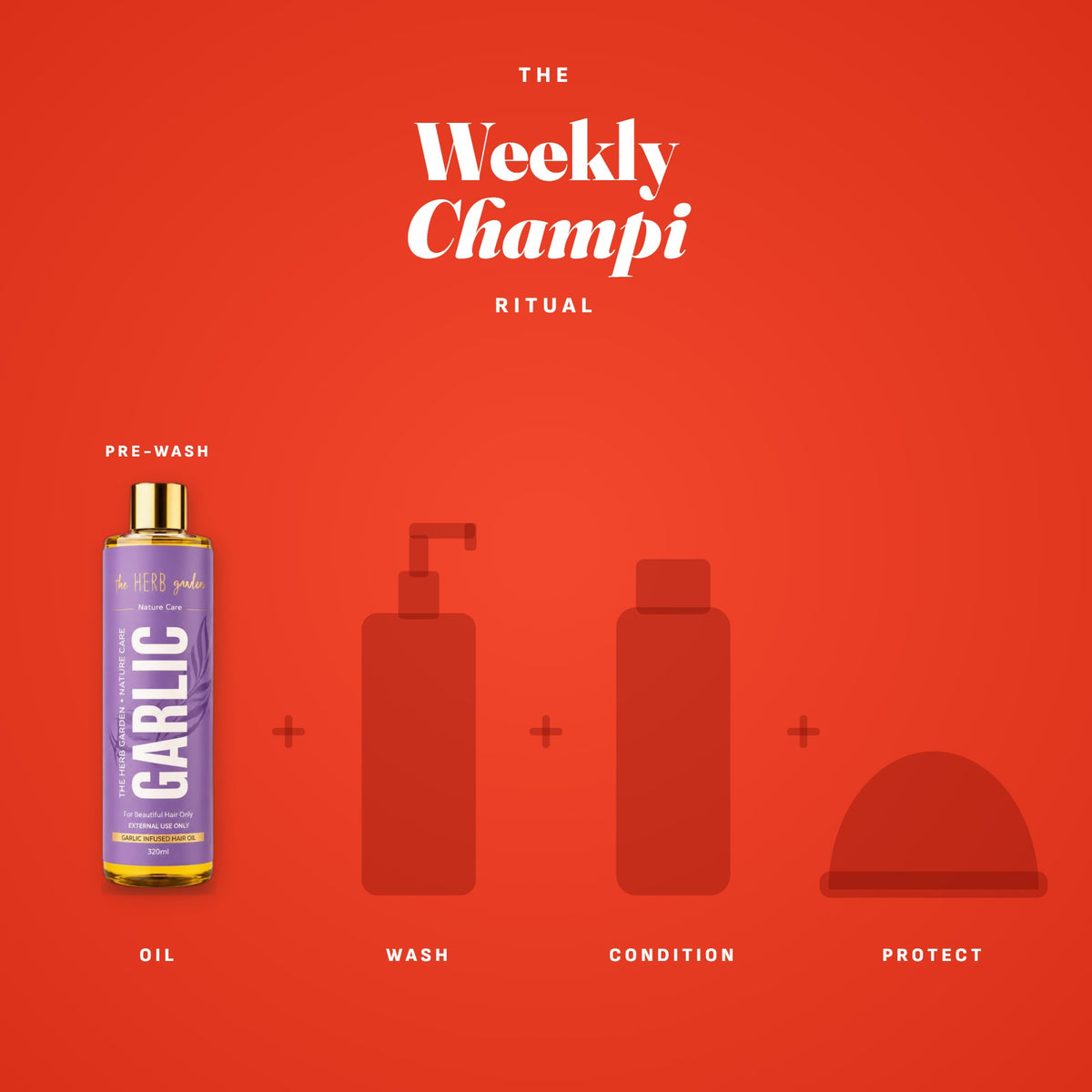 The weekly champi ritual: oil before you wash, then wash, condition and protect