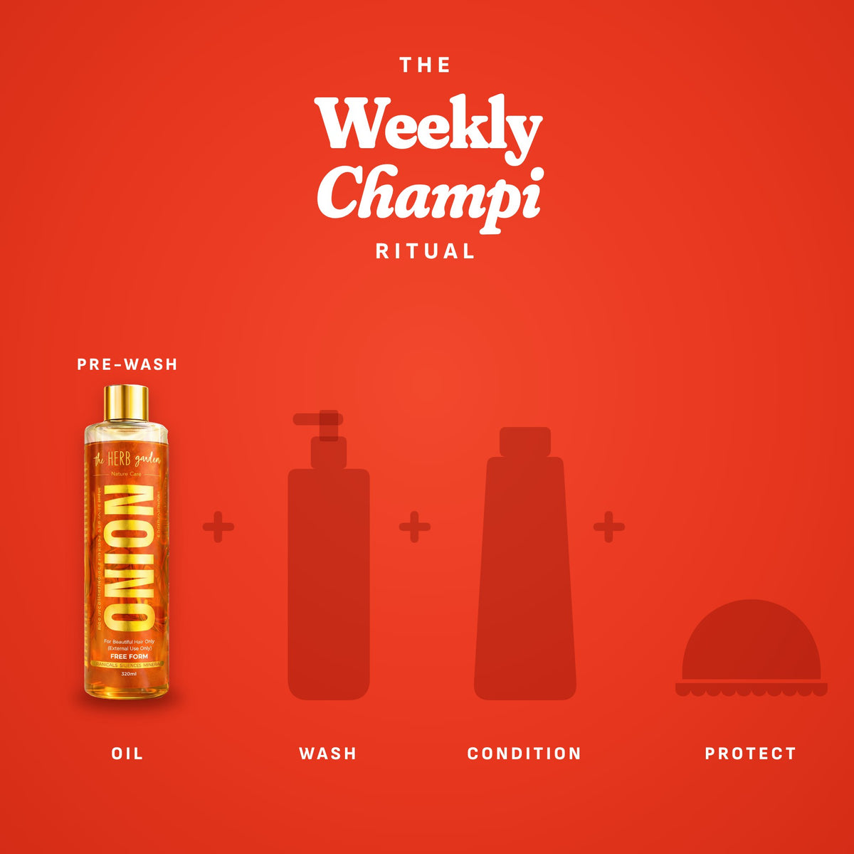 The weekly champi ritual: oil before you wash, then wash, condition and protect