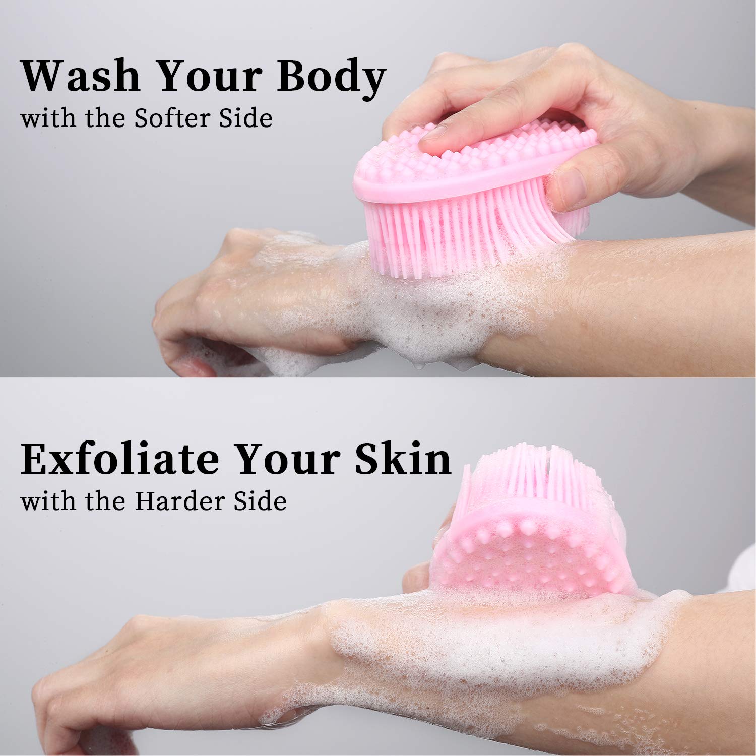 Soft silicone bath shower massage body cleaning wash shampoo brush